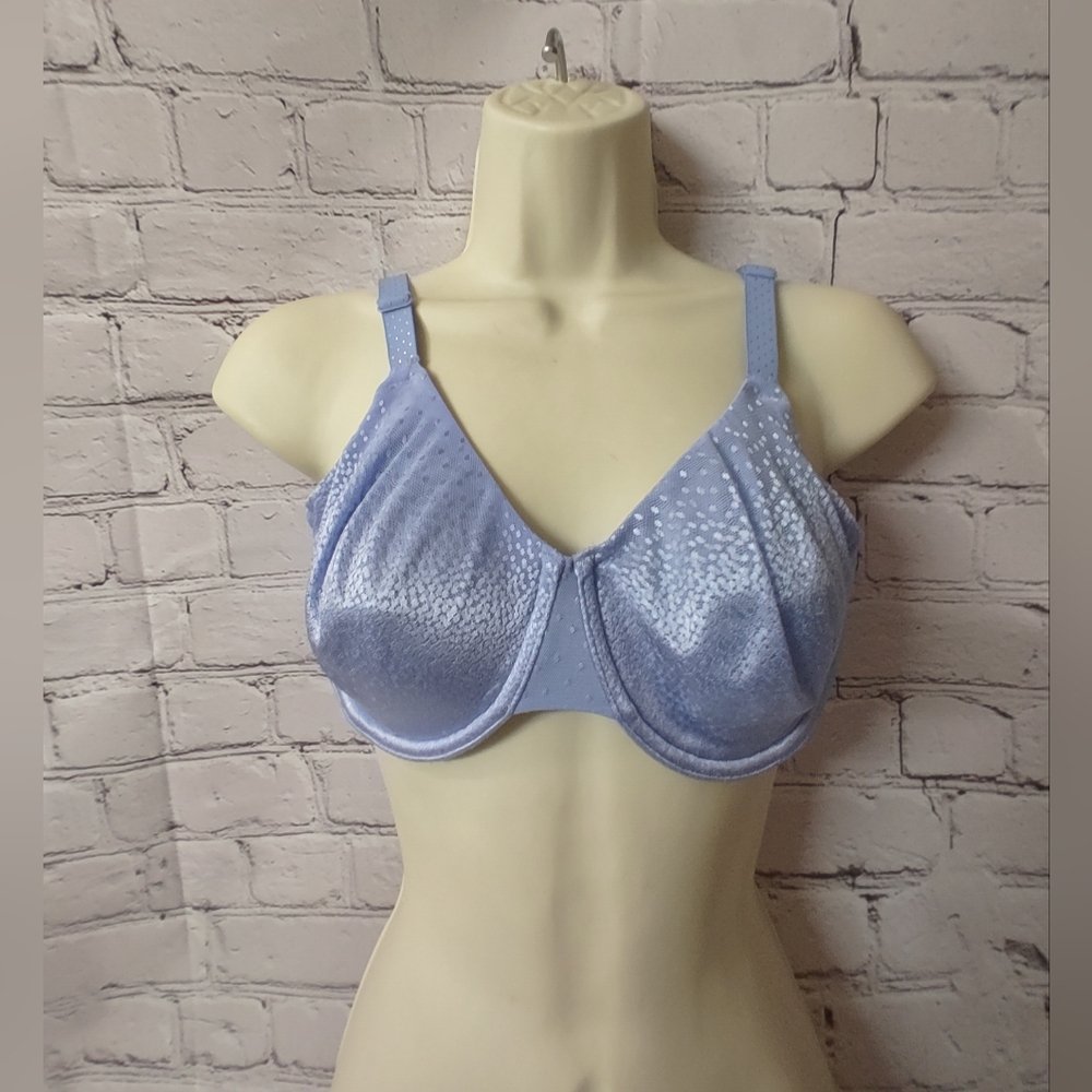 Wacoal Back Appeal Underwire T Shirt Unlined Blue Bra 32DD